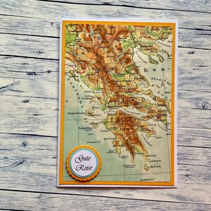 Grußkarte "Gute Reise" (Griechenland), Karte, Glückwunschkarte, Reisekarte, Gutschein, Reisegutschein, Reise, Gute Reise, Athen