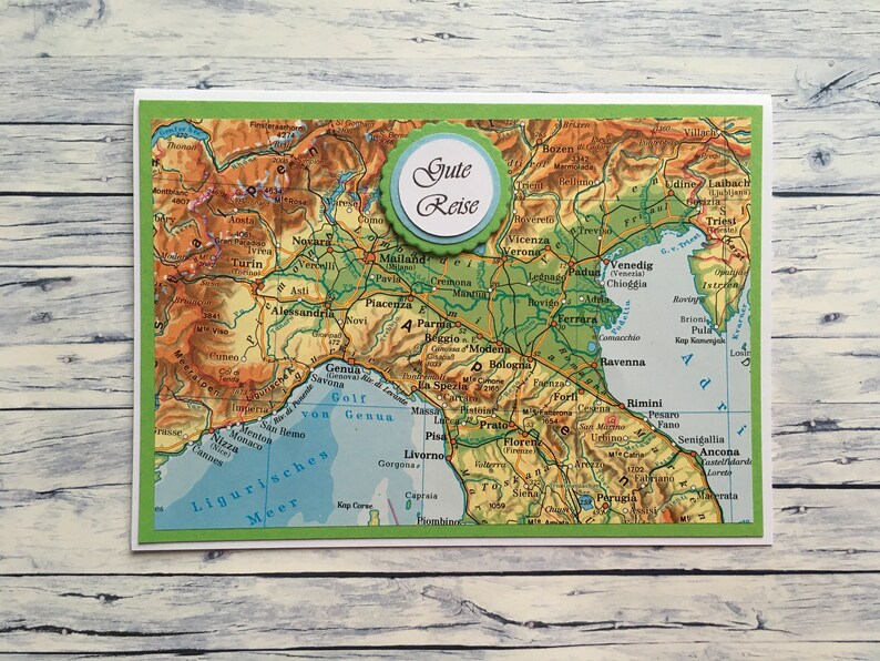Greeting card Have a good trip Northern Italy, travel card, travel voucher image 1