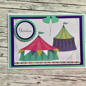 Gutschein "Zirkus", Gutschein, Gutscheinkarte, Zirkus