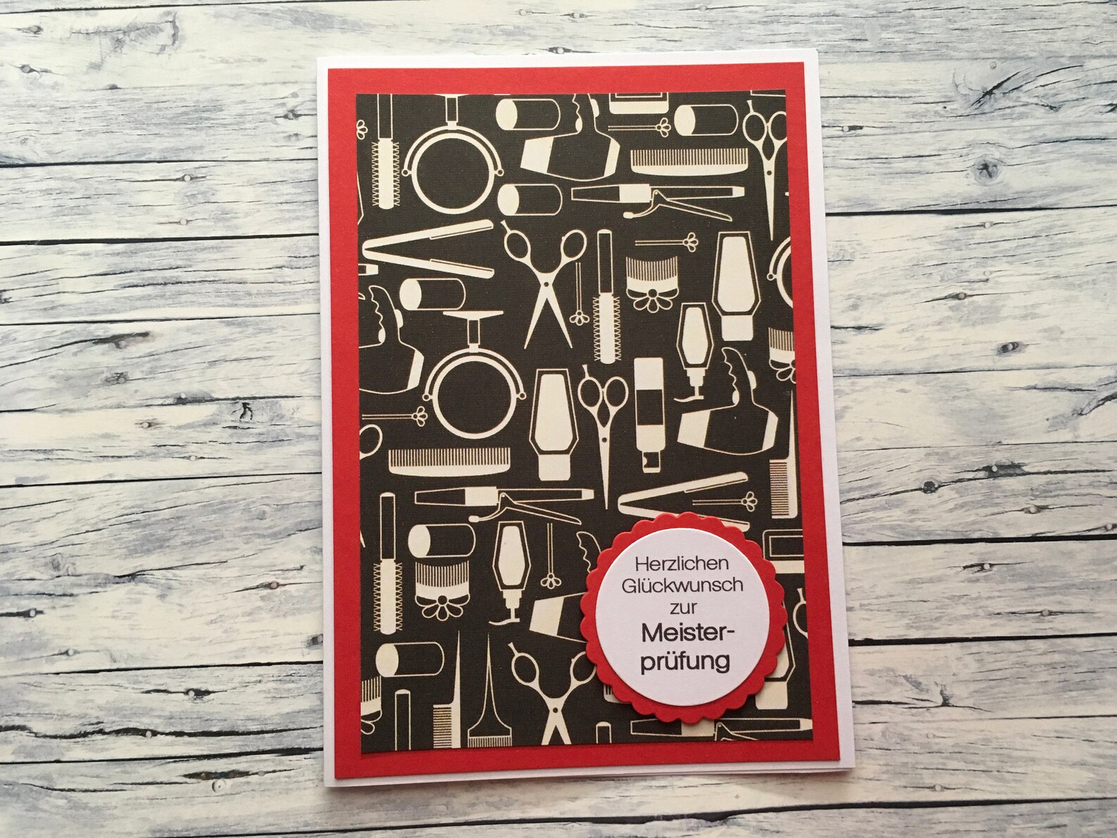 Glückwunschkarte Meisterpüfung Friseur Karte Meisterprüfung Etsy