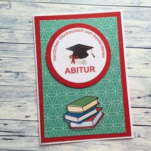 Glückwunschkarte zum bestandenen Abitur, Karte zum Abitur, Abitur,