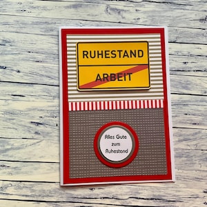 Witzige Grußkarte zum Ruhestand, Glückwunschkarte Ruhestand, Karte Ruhestand,
