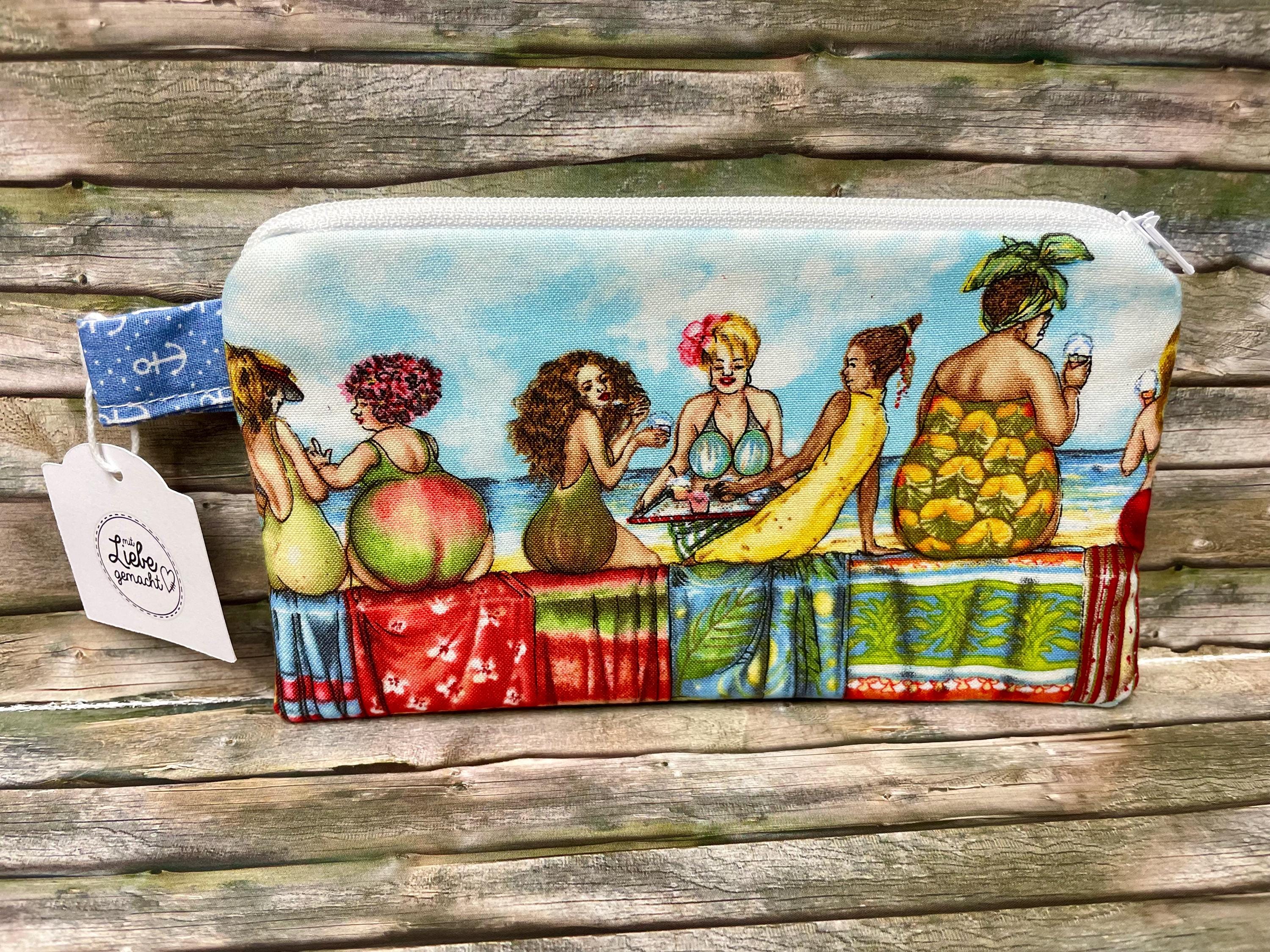 Lustige Kosmetiktasche Aus Segeltuch – 24x18 Cm, Mit Reißverschluss, Perfekt Für Make-up & Reisen
