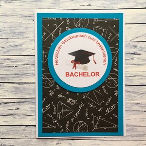 Glückwunschkarte zum Bachelor, Bachelor, Karte zur bestandenen Prüfung