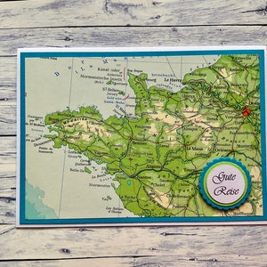 Grußkarte "Gute Reise" (Normandie, Bretagne), Reise, Reisekarten, Gutschein, Reisegutschein, Gute Reise, Frankreich