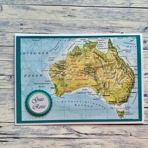 Grußkarte "Gute Reise" (Australien), Karte, Glückwunschkarte, Reisekarte, Reisegutschein, Gutschein, Reise, Australien, Sydney, Melbourne,