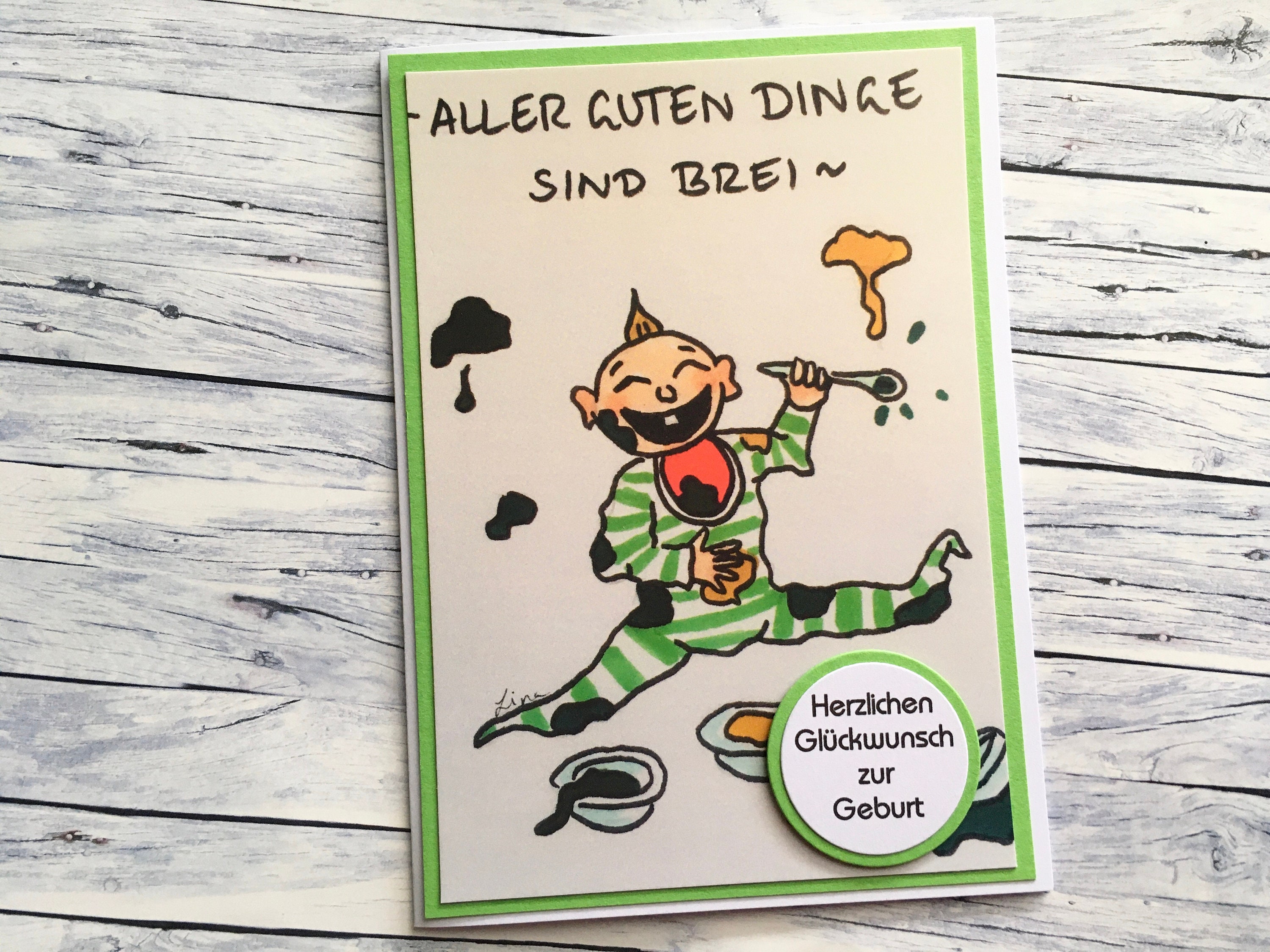 Witzige Glückwunschkarte zur Geburt Karte zur Geburt Etsy.de