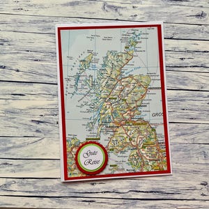 Grußkarte "Gute Reise" (Schottland), Reisekarte, Reisegutschein, Reise, Grüße, Gutschein, Gutschein Reise, Schottland, Glasgow, Edinburgh,