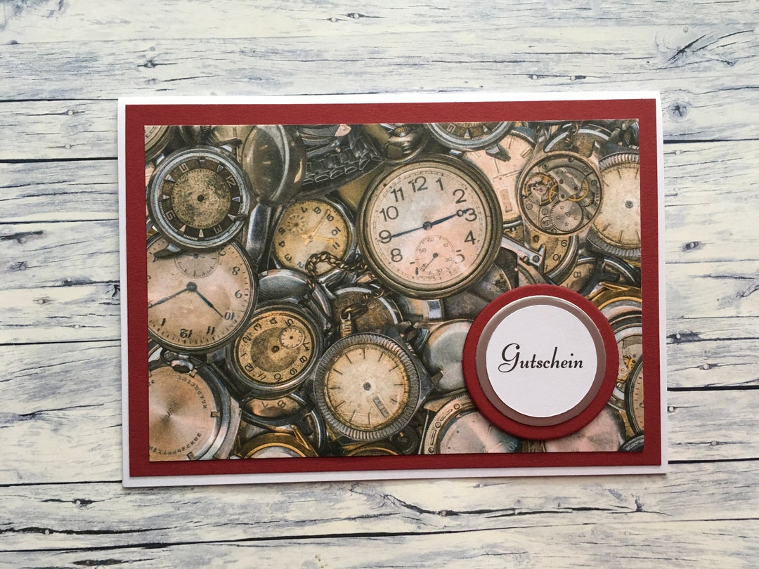 Gutschein Uhr Gutschein Gutscheinkarte Uhr Etsy.de