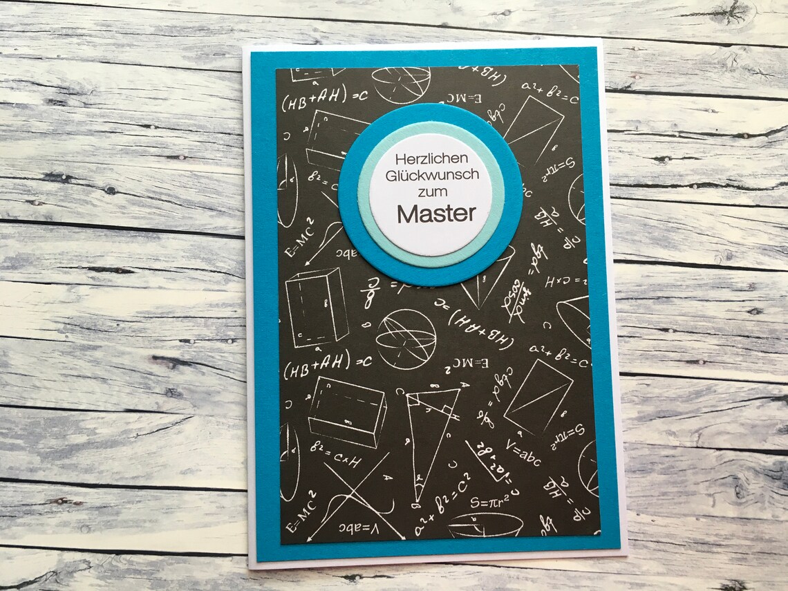 Glückwunschkarte zum Master Master Masterprüfung Etsy