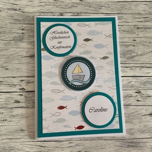 Glückwunschkarte zur Konfirmation,  Karte zur Konfirmation, Konfirmation, Kommunion,