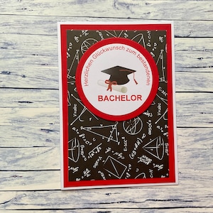 Glückwunschkarte zum Bachelor, Bachelor, bestandene Prüfung, Prüfung, Bachelorprüfung, Universitätsabschluss, Examen, Abschlussprüfung,