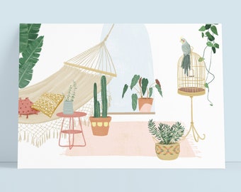 Postcard, Plants, Hammock