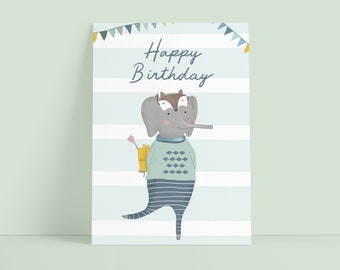 Birthday card for children, baby