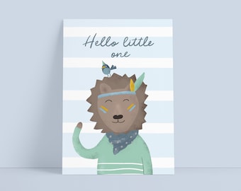 Postcard, birth, baby, congratulations