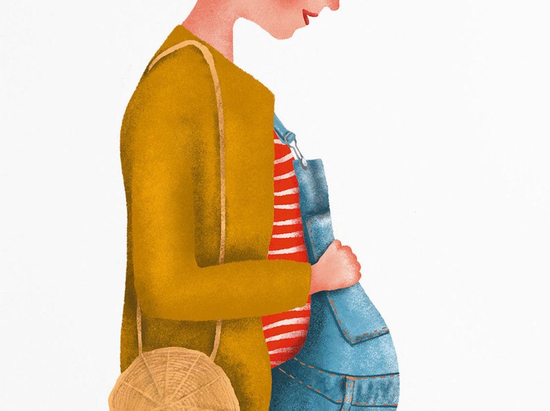 Postkarte, Schwangerschaft, Baby Ankündigung, mit Umschlag immagine 3