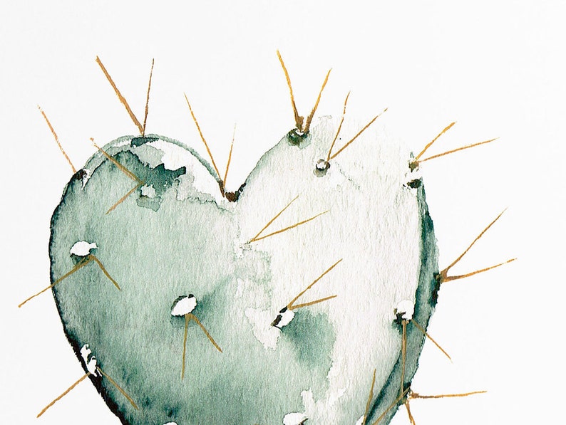 Postcard, wedding, love, cactus, heart, with envelope image 4