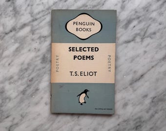 Selected Poems by T.S. Eliot - vintage Penguin Poets paperback D4 (1948) - poetry - triband - Prufrock - Waste Land