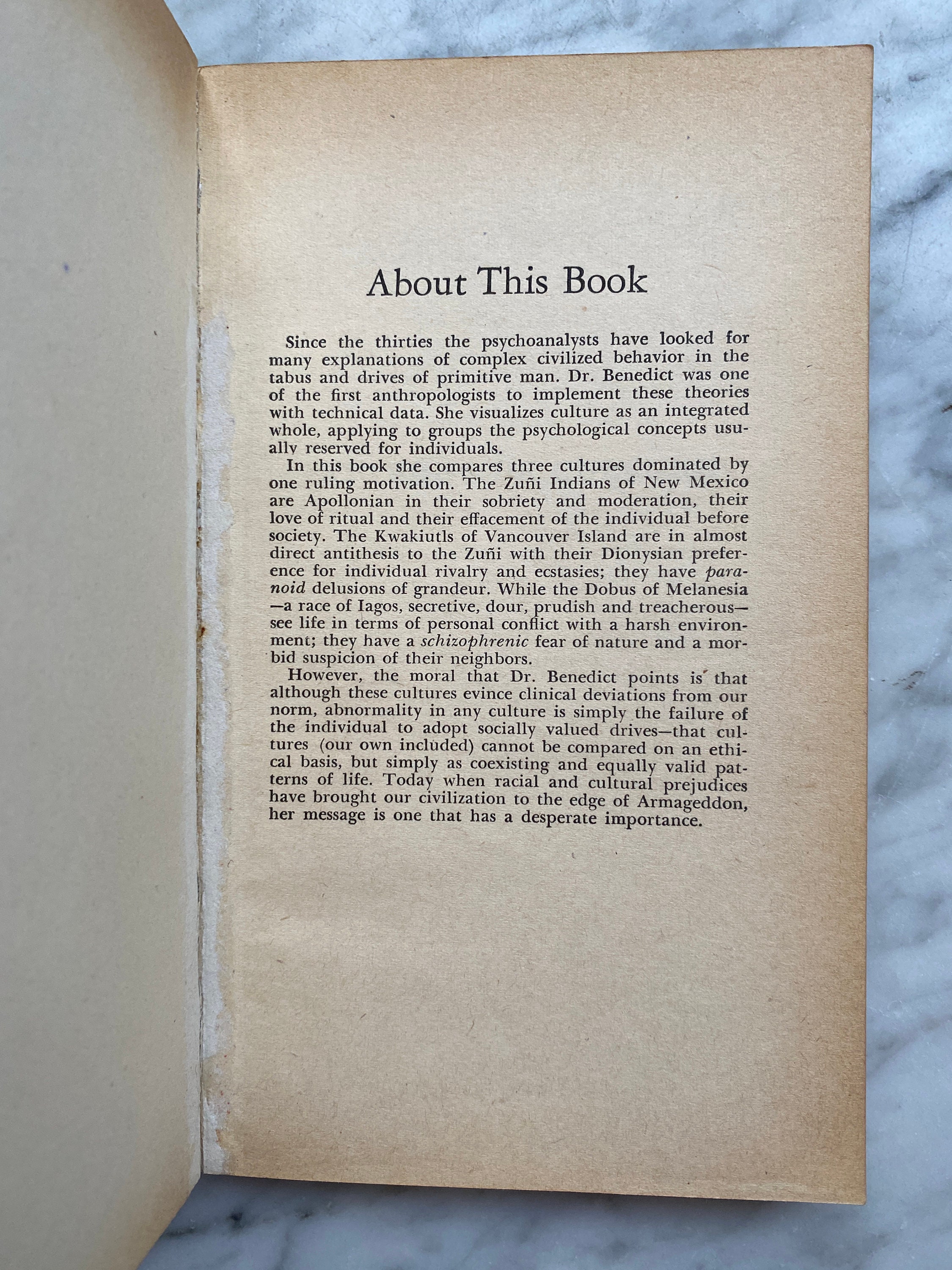 Patterns of Culture by Ruth Benedict vintage American Etsy