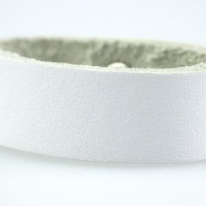 Leather Belt Loops White