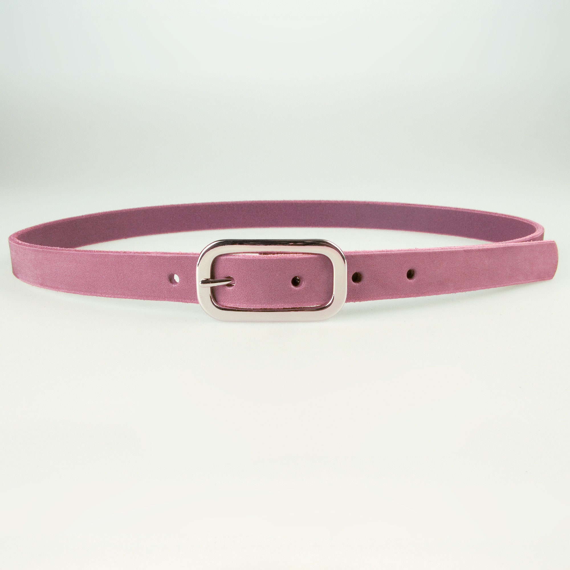 Pink top suede belt