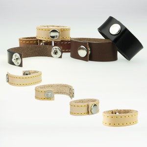 Leather Loop Unclips With Press Stud Snap Closure Ideal Leather Keeper for Belts or Bag Straps Many Colors Available Etsy