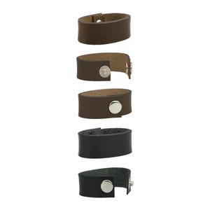 Leather Bag Strap Keeper – Wide Belt Loop with Press Stud