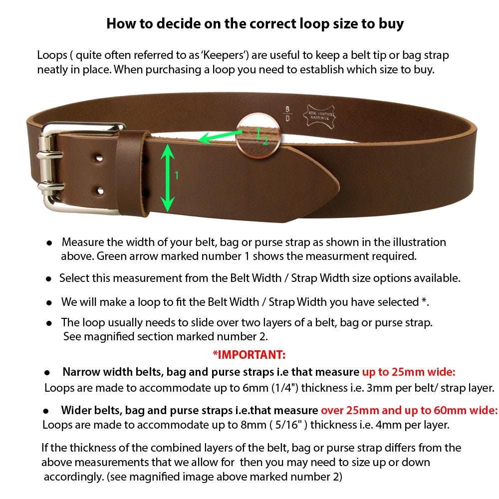 Leather Belt Loops - Etsy