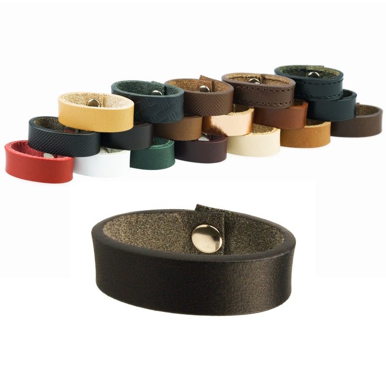 Leather Belt Loops Noir