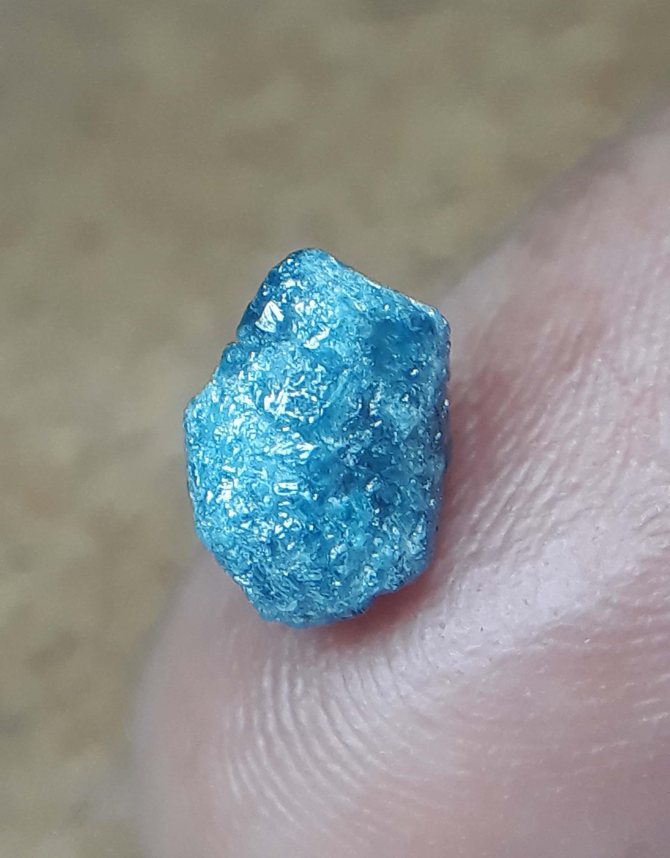 1.75 CT Natural Sky Blue Rough Diamond: Uncut Loose Diamond for