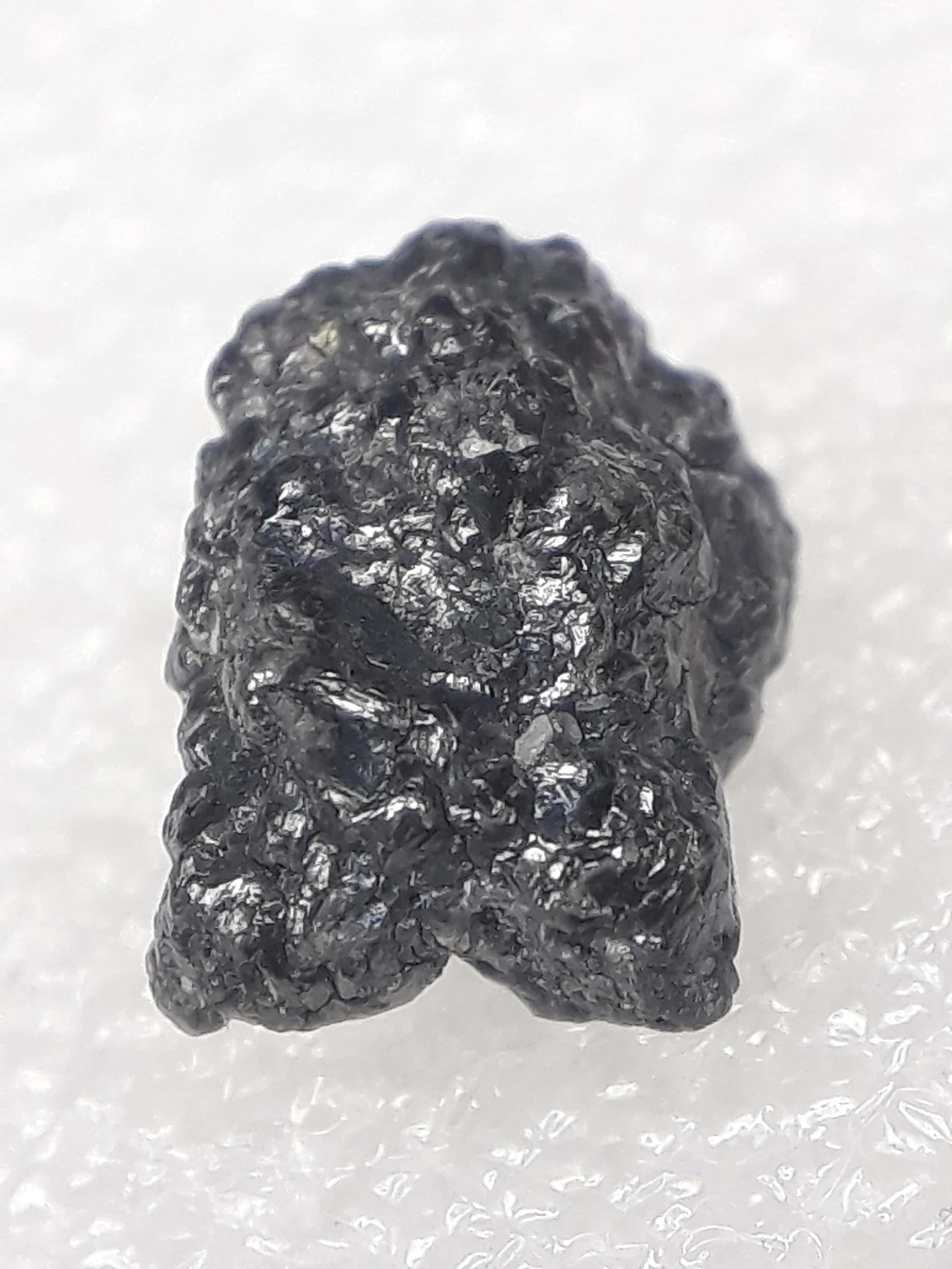 3.72 CT Natural Z Black Color Rough Diamond Unique Raw Diamond Real Black Diamond Real Raw Diamond African Rough Diamond 10.50M×5.00M×7.10M