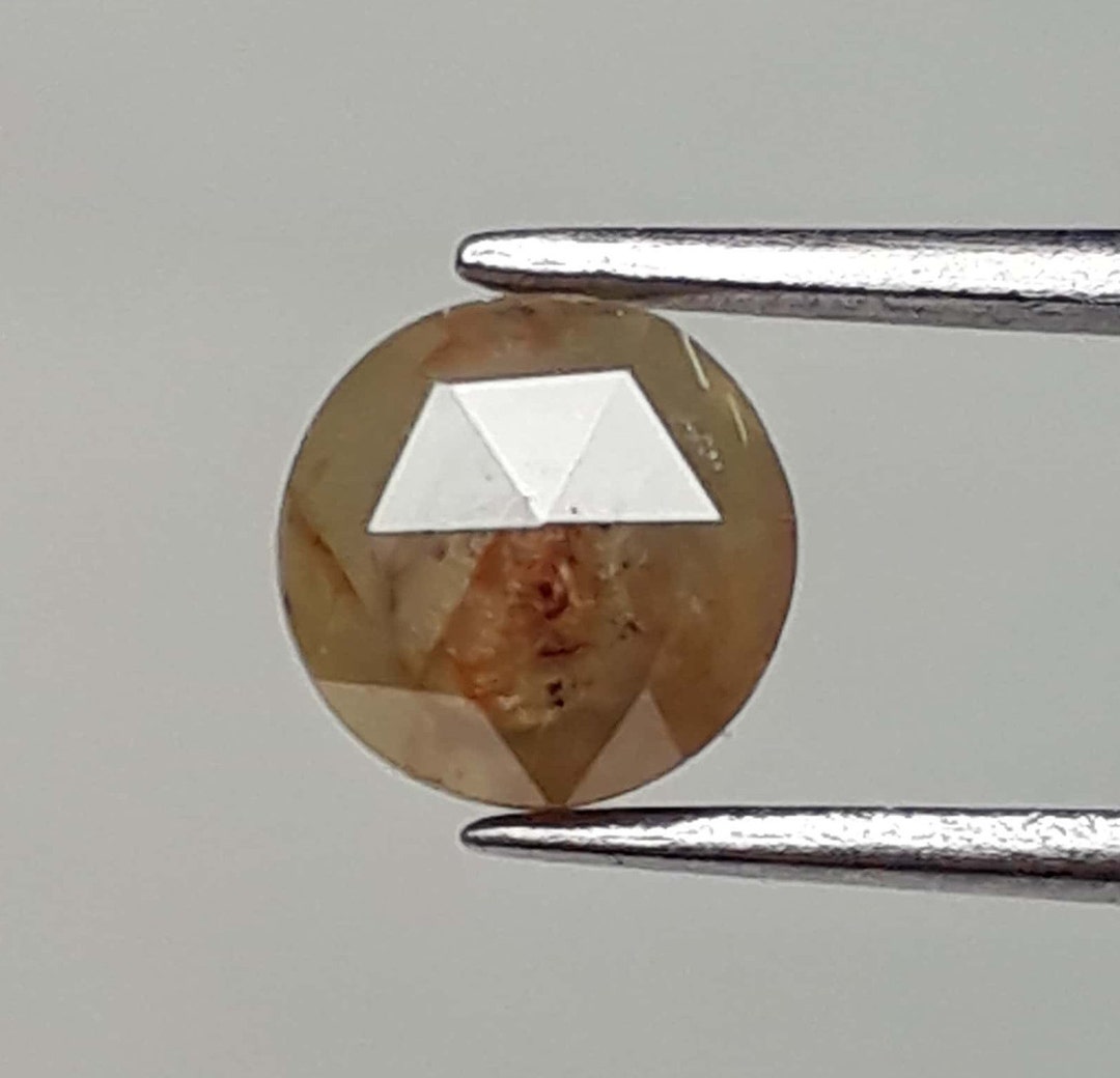 0.65 Carat Light Orange Round Rose Cut Loose Diamond - Etsy