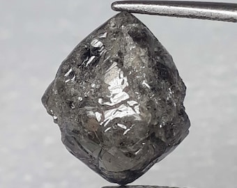 7.41 CT 11.05M×10.50M×8.05M Black-Gray Rough Diamond Natural Uncut Loose Diamond for Jewelry