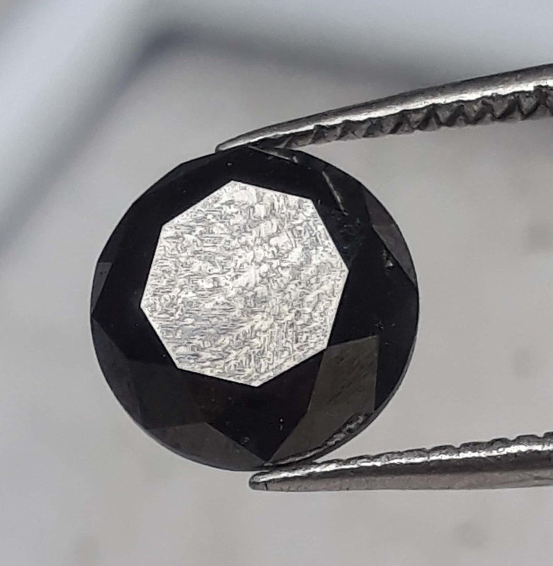 2.85 Carat 1 PCs Excellent Superb Big Brilliant Natural Full Light Black Full Round Cut Faceted Polished Loose Diamond..6.52M\u00d77.90M\u00d77.90M.