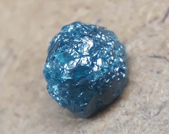 Diamant Brut Naturel Bleu De 1,36 Carats - Non Taillé, Origine Afrique Du Sud, Qualité Fancy Light, Pour Collection Ou Création