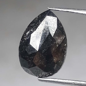 3.22 Carat / 1 Pcs Excellent Natural Full Light Black Pear Cut & Faceted Polished Diamond Cliarty i3 Pear Full Cut Loose10.98M×3.51M×7.55M