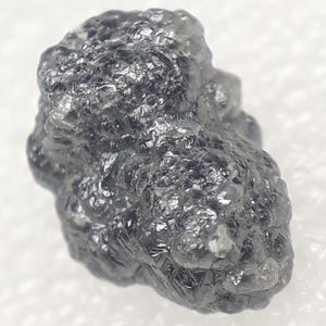 4.12 CT Natural Black Rough Diamond: Uncut Gemstone
