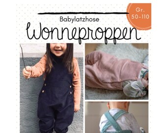 Lotte&Ludwig - bundle of joy - paper pattern - baby dungarees - with download option - size. 50 - 110
