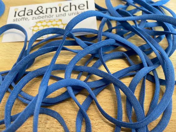 Flat Wide Elastic Band 4cm Wide, Elastic Cord Trouser Elastic Elastic Band  Elastic Band Elastic Rubber Bands for Sewing And Household ( M) - Blue 