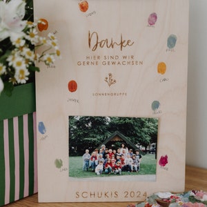 Abschiedstafel für Erzieher / Erzieherinnen / Tagesmütter aus Holz