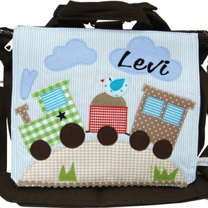 Kindergarten backpack with name - My little train backpack, personalized, kindergarten bag, with name, kindergarten, children&#39;s backpack