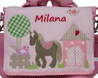 Kindergarten backpack with name - my little pony - horse backpack, horse, backpack pink, girls backpack, christening gift