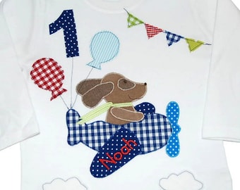 Birthday shirt Good flight, small dog - birthday shirt children,birthday shirt,shirt with name,shirt with number,T-shirt, children's birthday party