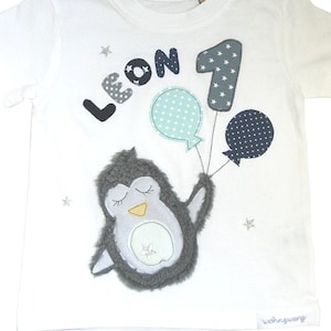 Birthday shirt - Little Penguin - Name shirt, boy&#39;s shirt with name, children&#39;s birthday, children&#39;s party, birthday gift, personalized