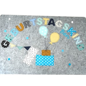 Tovaglietta personalizzata in feltro per compleanno di bambini - Decorazione per compleanno di bambini maschi, regalo per festa di compleanno