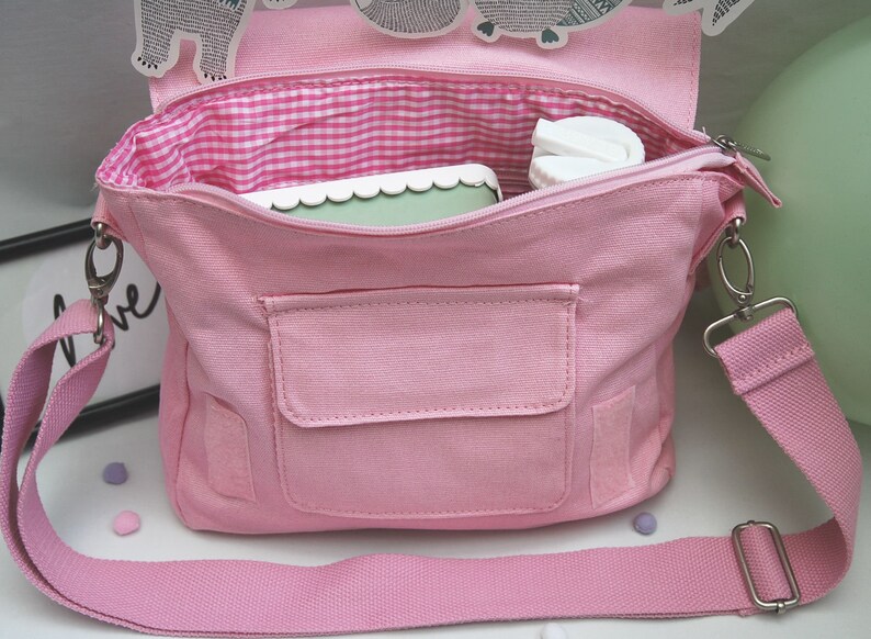 Kindergartenrucksack Erdbeerhäuschen pink mit Namen, personalisiert, Schnecke, Marienkäfer, Kinderrucksack, Kindertag, Kindergeschenk Bild 5