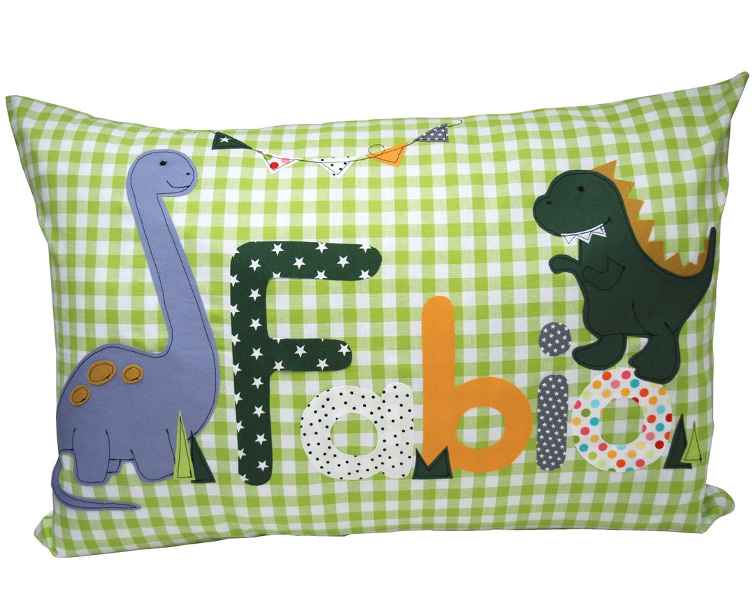 NICI Kissen Dino Orny – Flauschiges Rechteckkissen 43x25 Cm Mit Flugsaurier-Applikation, Aus Recyceltem Plüsch, Weich & Kuschelig, Für Kinder & Erwachsene – Tolle Dino-Geschenkidee