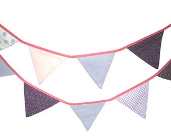 PENNANT CHAIN LILAC - Pennant Children's Birthday Baby Room Decoration Children's Room, First Birthday, Pink, Children's Party, Room Decoration, Lilac