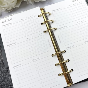 Self Care Planner Insert || Available in Pocket, Personal, True a6, a5, & Half Letter