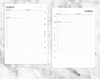 a5 PRINTABLE Undated Daily Planner Insert